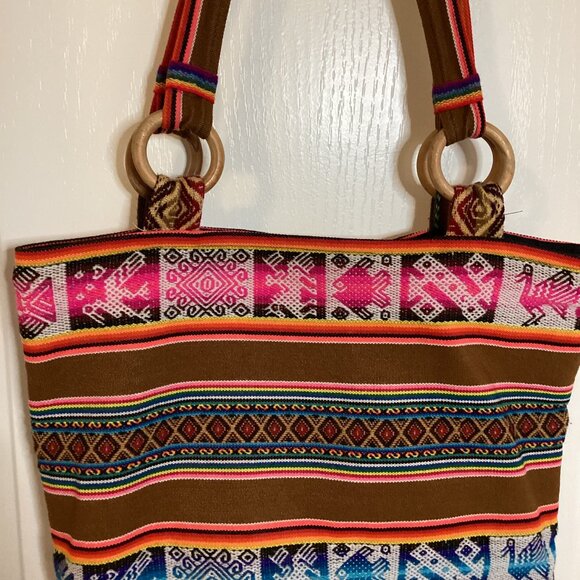 Peruvian Hippie Style Shoulder Bag Colorful Boho Bohemian Y2K - Picture 3 of 7